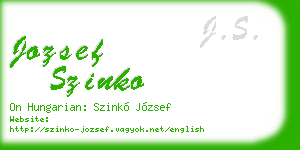 jozsef szinko business card